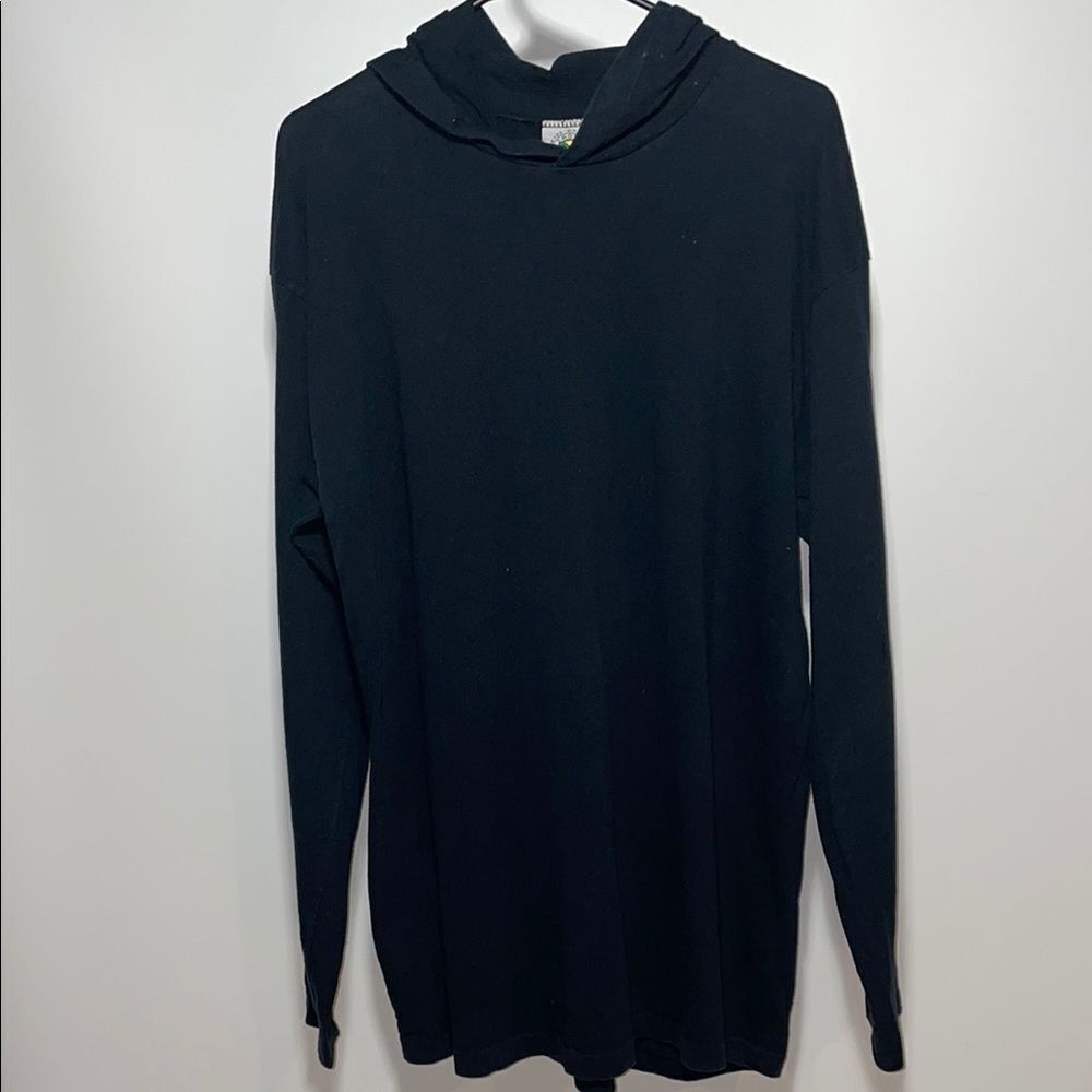 Black Long Sleeve Tee with hoodie